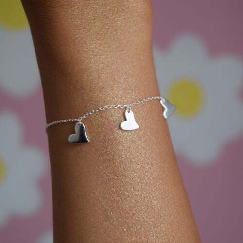 Pulseira 4 corações