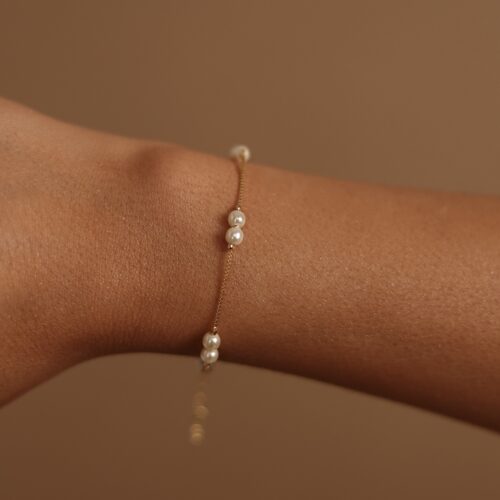 Pulseira pérolas duplas